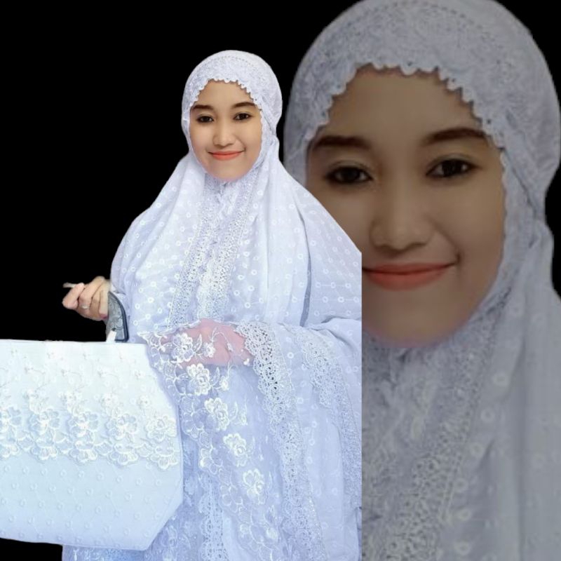 Mukena Mewah Pengantin Katun Bentol Premium Seserahan Mahar Nikah