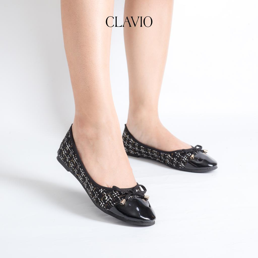 Clavio Clarissa Sepatu Wanita Flat Shoes Super Empuk Pasti Promo
