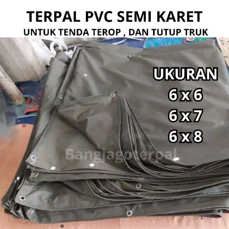 Terpal Tenda Terop Dan Tutup Truk PVC Semi karet 6x8 6x7 6x6 Kuat dan tahan lama kualitas super