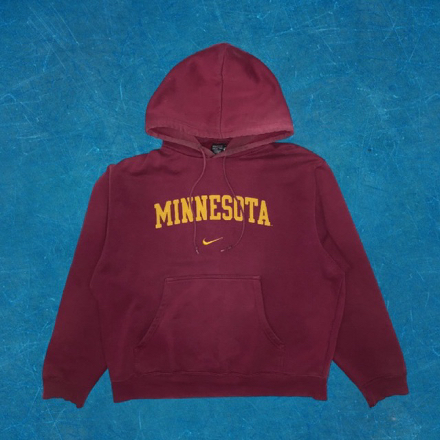 hoodie nike centre x minnesota merah maroon
