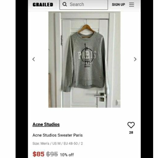 Crewneck "Acne Studios" Paris