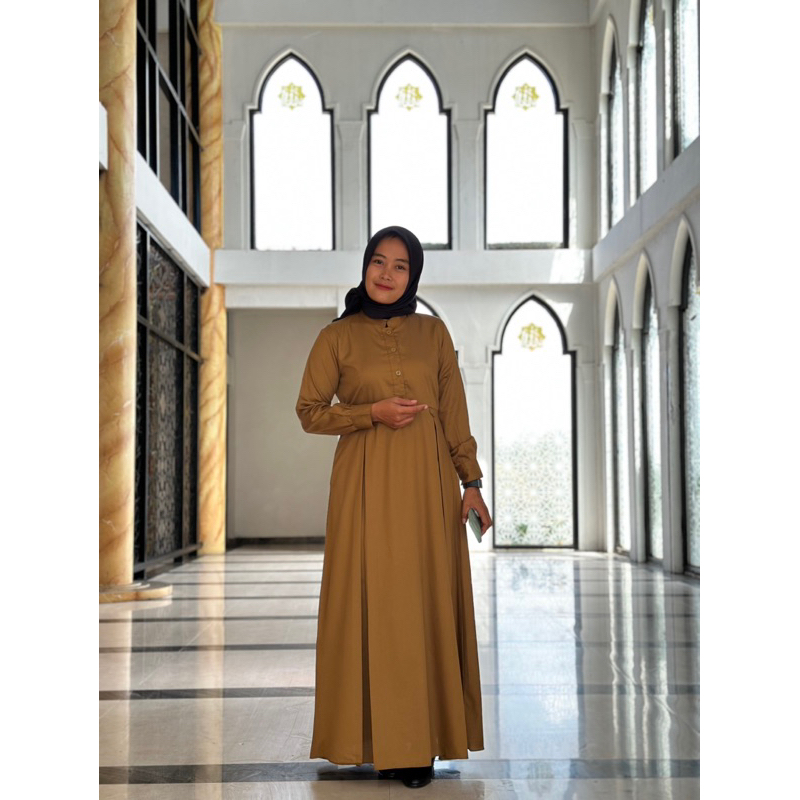 Gamis pemda model terbaru Rok lipat 2 di depan