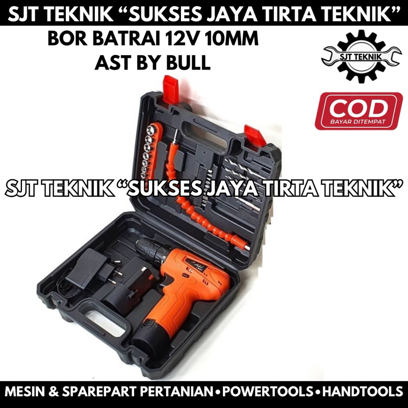 Mesin Bor Cordless AST 12V AS12 - Bor baterai 10mm AST 12 Volt AS-12