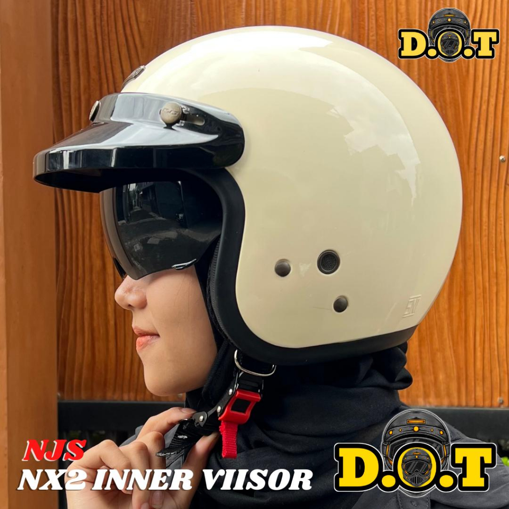 NJS NX2 HELM RETRO DENGAN INNER VISOR