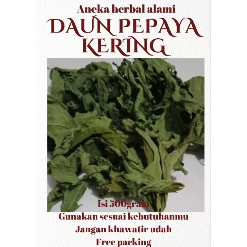 

250gram daun kates kering/daun pepaya kering