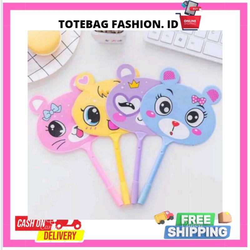 

✌ TTS ✌ COD - SMS P-009 - Pena Kipas lucu Animal dan Buah pulpen Kipas Karakter Alat tulis Sekolah