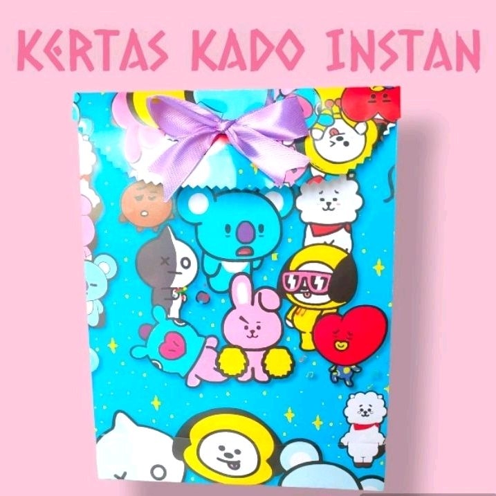 

Kertas Kado Instan ( Sudah Jadi ) Pita Bungkus Motif Lebaran Lucu Cinamoroll Hadiah Ulang Tahun