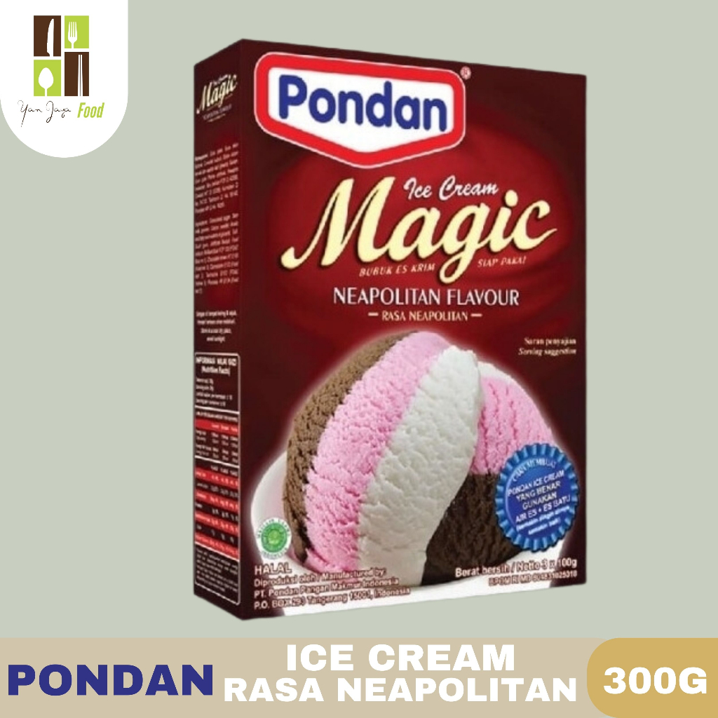 

Pondan Ice Cream Neapolitan Flavour / Bubuk Ice Cream Rasa Neapolitan 300g