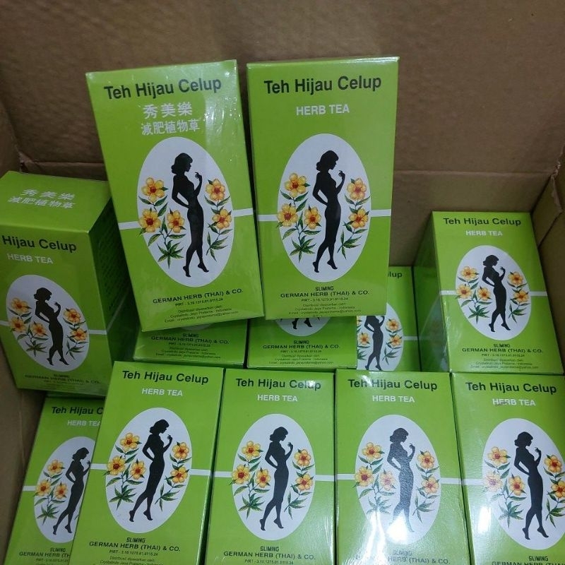 

teh hijau celup herb tea slimherb isi 60sachet