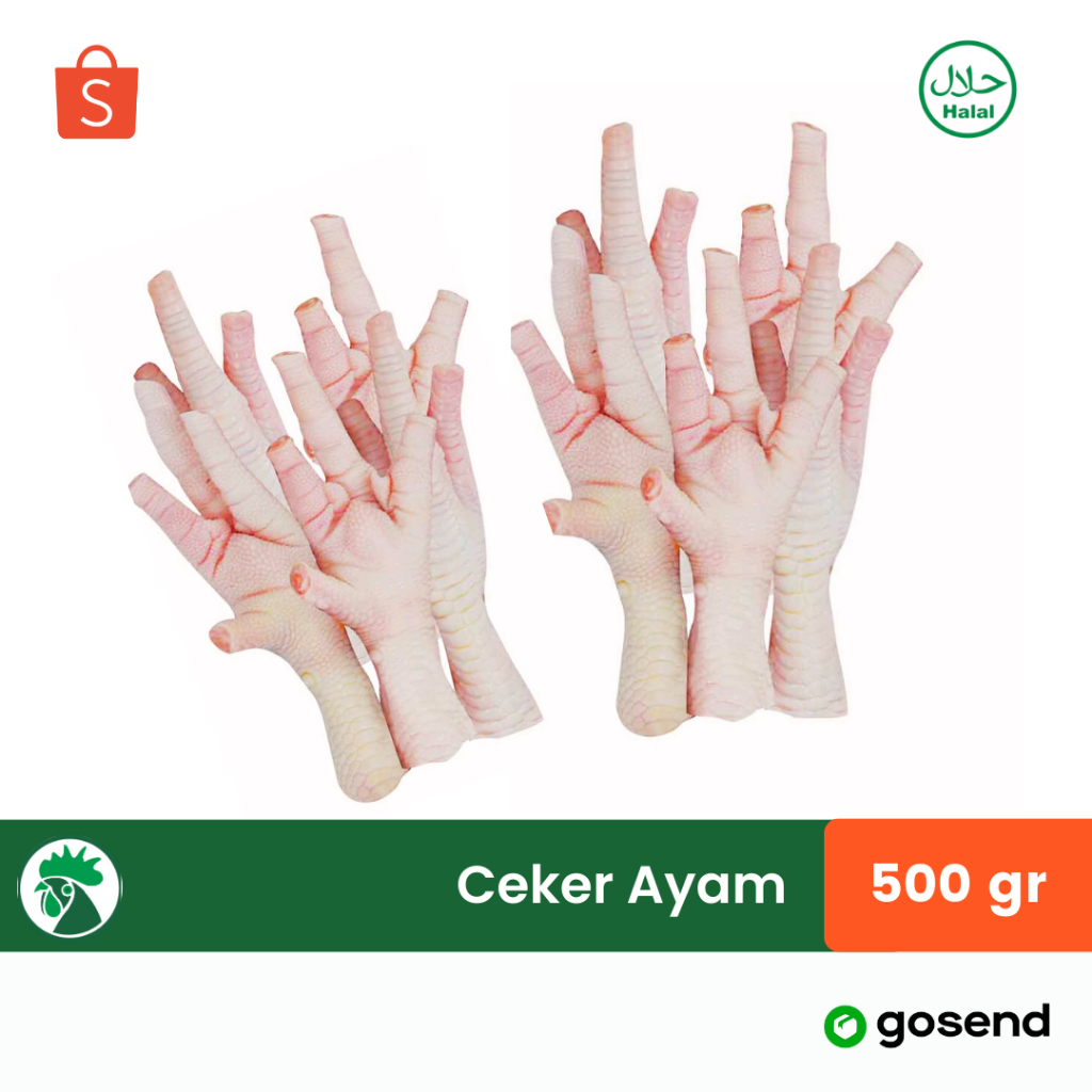 

Ceker Ayam Potong 500gr | Tanpa Kuku | Part Ayam Broiler