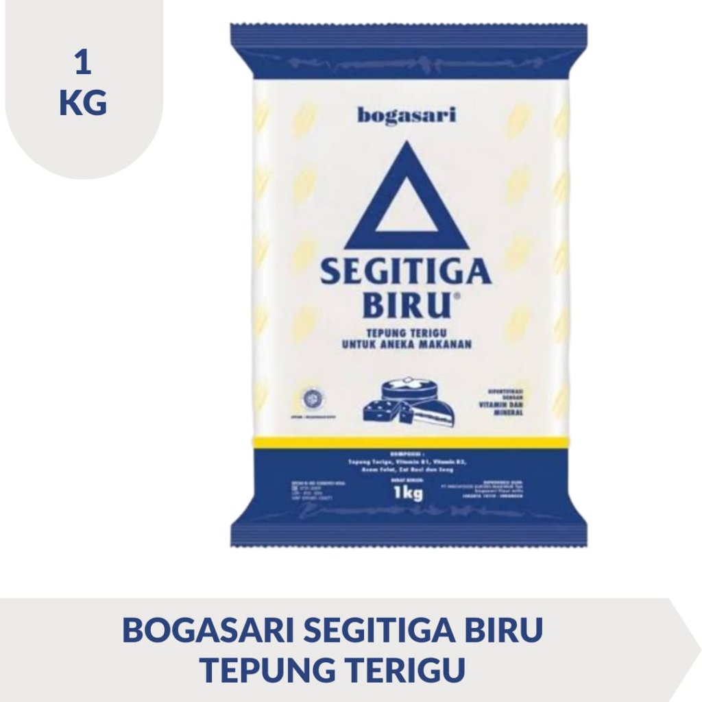 

Bogasari Segitiga BIru Tepung Terigu 1 Kg