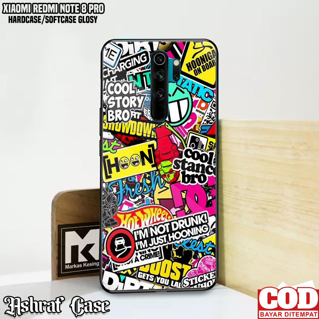 Case Xiaomi Redmi Note 8 Pro - Casing Xiaomi Redmi Note 8 Pro ( GRAFF ) Softcase Glass - Silikon Xia