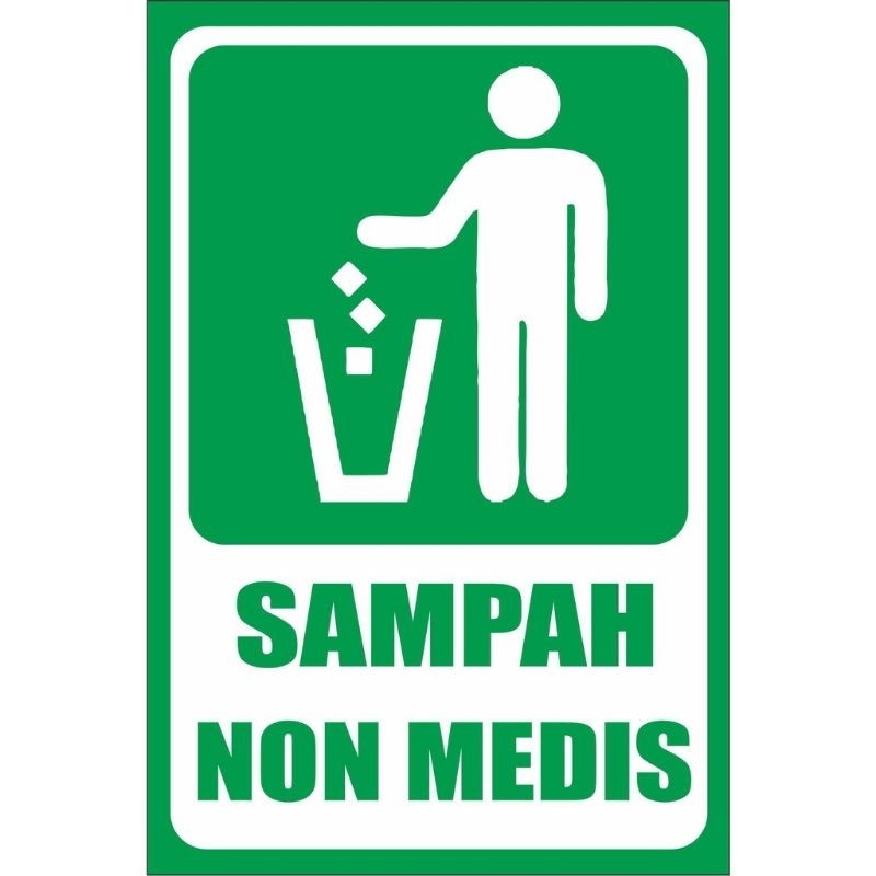 

stiker sampah non medis