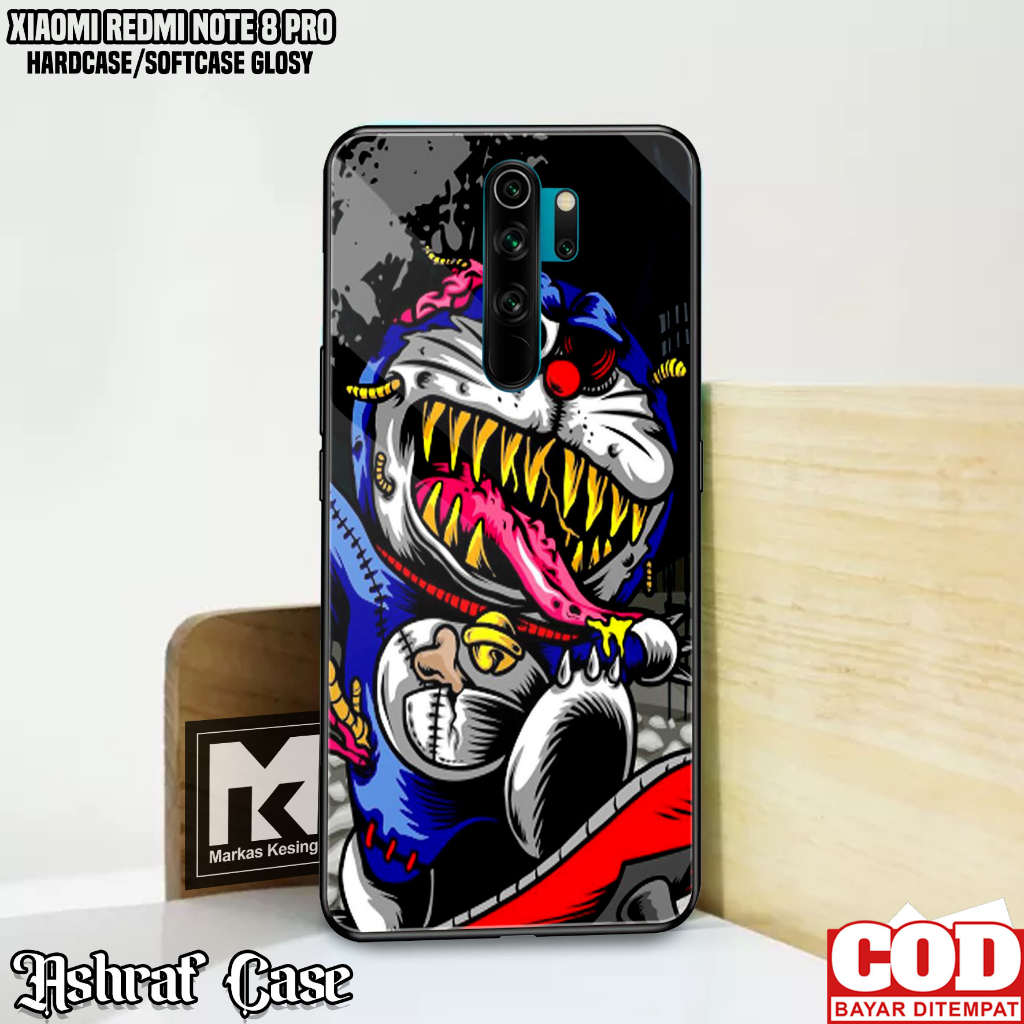 Case Xiaomi Redmi Note 8 Pro - Casing Xiaomi Redmi Note 8 Pro ( MASK ) Softcase Glass - Silikon Xiao