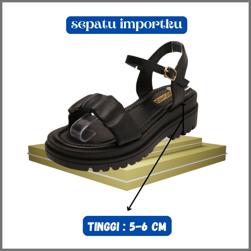 COD SI LX2 Sandal Tali Wanita Wedges Korean Style Elegant Sandal