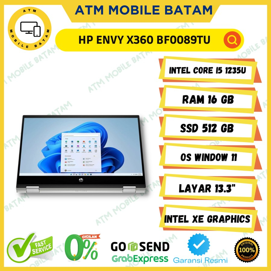 HP ENVY X360 13 bf0089TU - i5-1235U/16GB/512GB/Intel Xe/W11