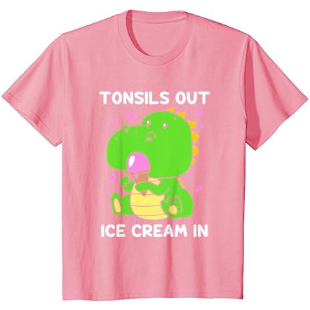 Kaos Anak Dino Dinosaur Tonsillectomy Tonsils Out Ice Cream In T-Shirt