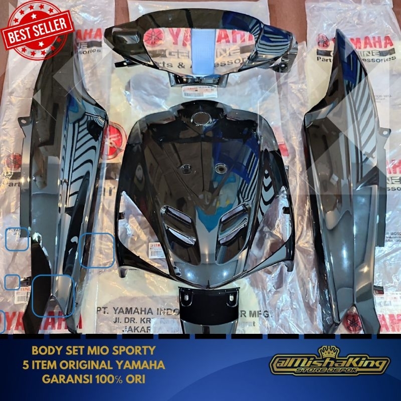 Body set mio sporty hitam original full set body alus mio