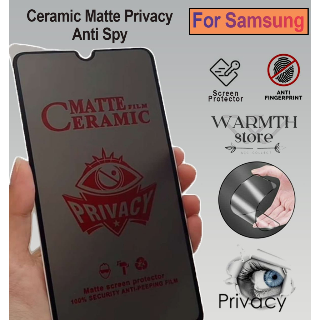 [ LIVE ] Samsung A01 - A73 Pelinding Layar Privasi Anti Spy MATTE Anti Pecah