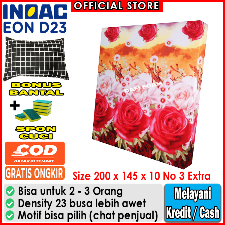 Kasur busa Inoac 200x145x10 nomor 3 Extra busa Inoac EON D23 original gratis bantal Inoac / kasur la