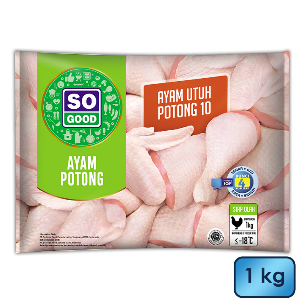 

SO GOOD Ayam Utuh Potong 10 1kg (Tahan suhu ruangan 3hari)