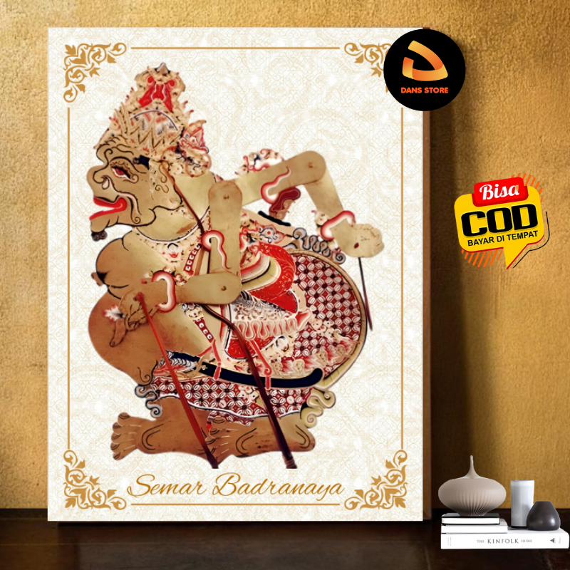Hiasan Dinding Bahan Mdf Poster Wayang Kulit Semar Badranaya