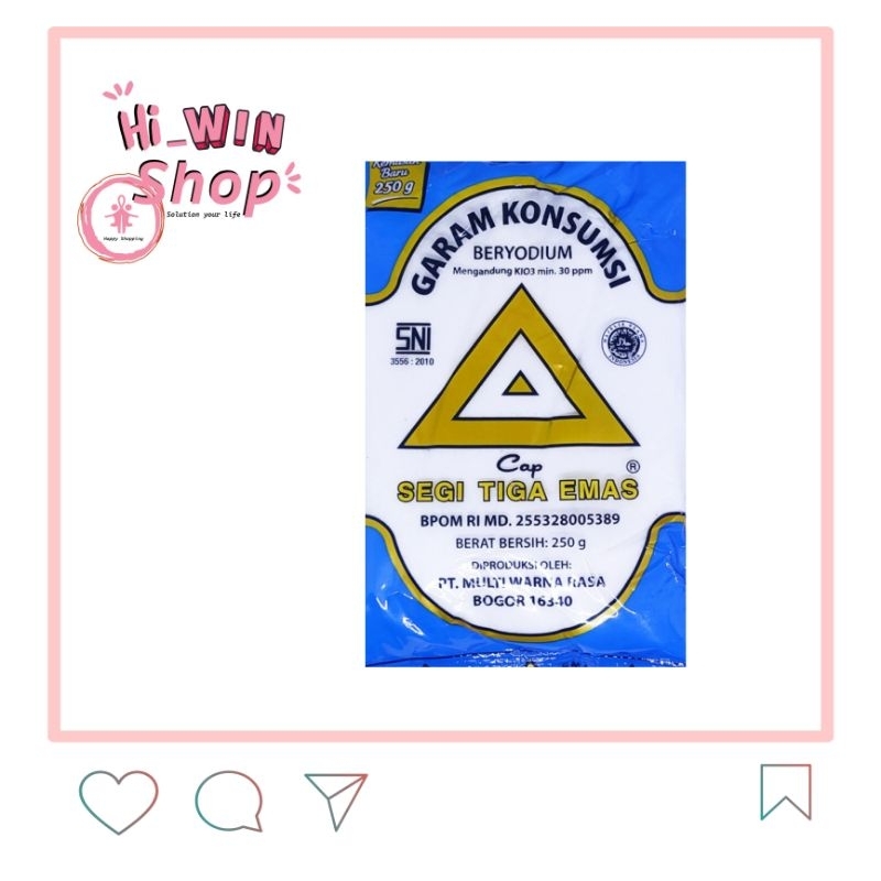 

Garam Garem Halus Cap Segi Tiga Emas 250gr Garam Dapur Beryodium Konsumsi Sachet Garem Asin Garem Murah