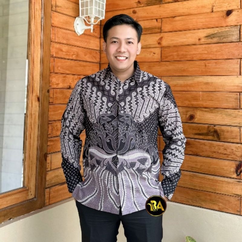 Atasan batik pria krispati lavender| Kemeja pria SUPER JUMBO BIG SIZE| ukuran M-10XL | katun HRB ken