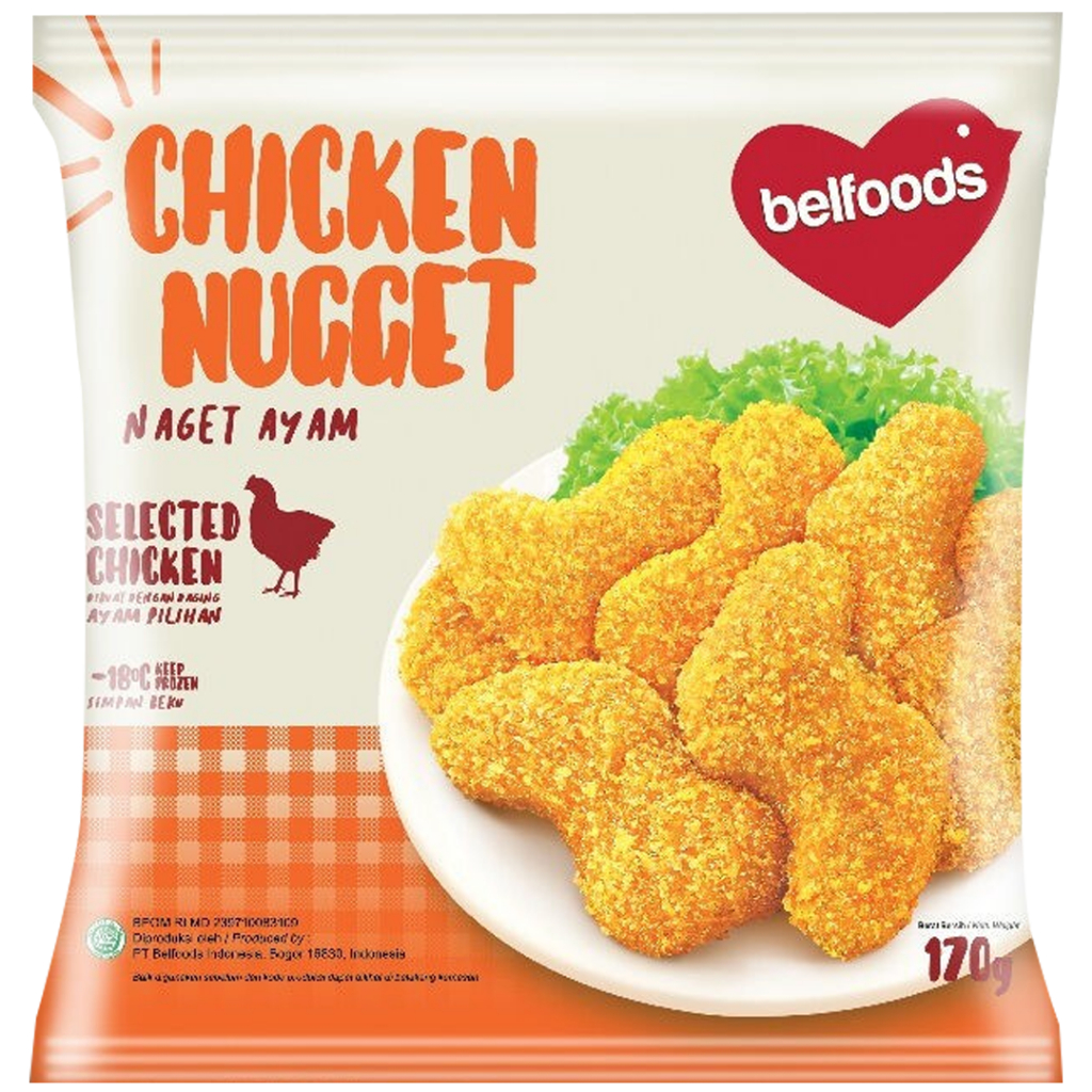 

BELFOODS Chicken Nugget 170 gr (Tahan suhu ruangan 3hari)