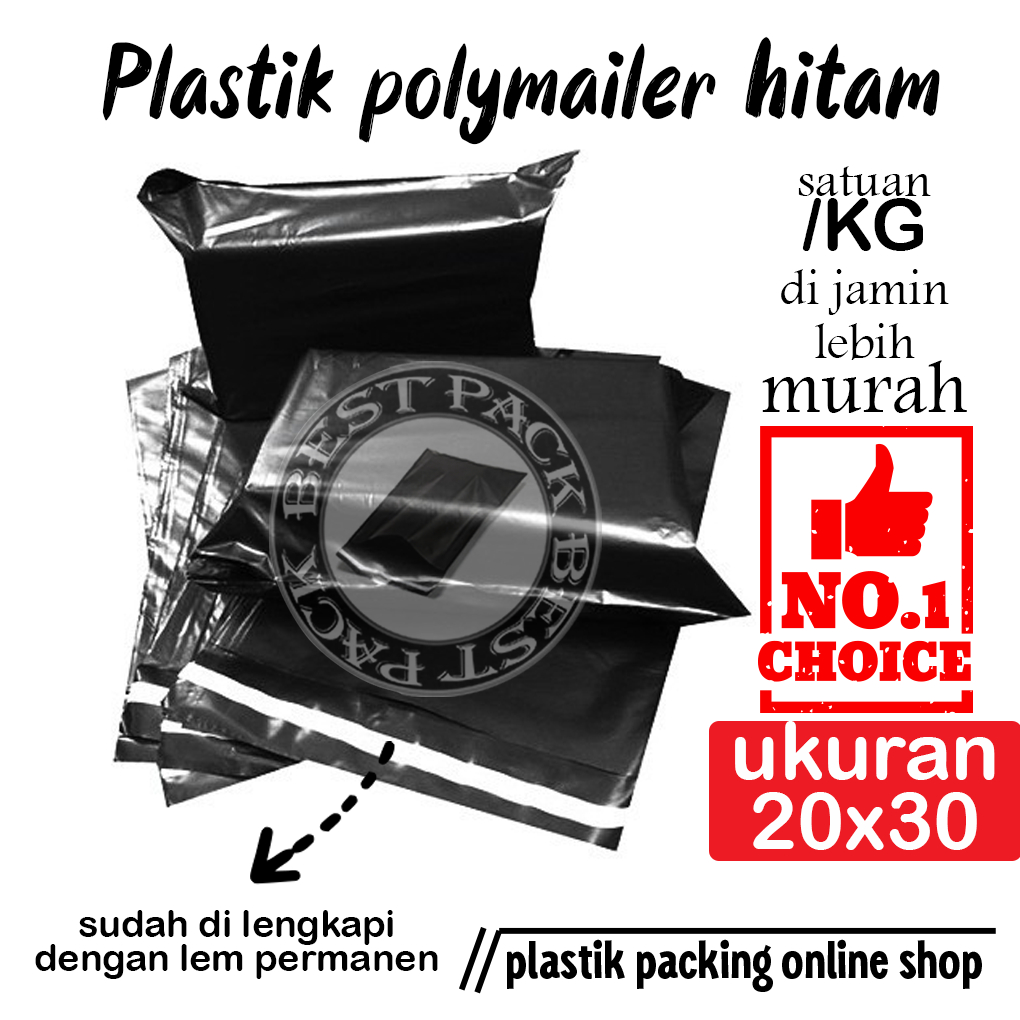 

Plastik Polymailer SIZE 20X30 glossy satuan /kg DI JAMIN LEBIH MURAH / Plastik online shop / High Quality / Amplop plastik