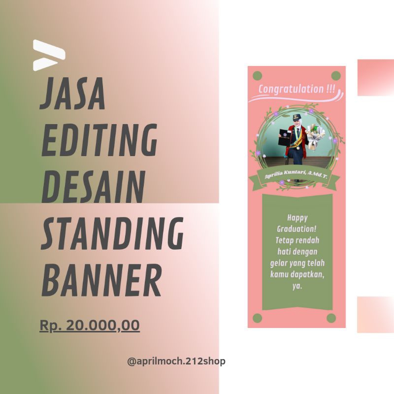 JASA EDITING DESAIN STANDING BANNER
