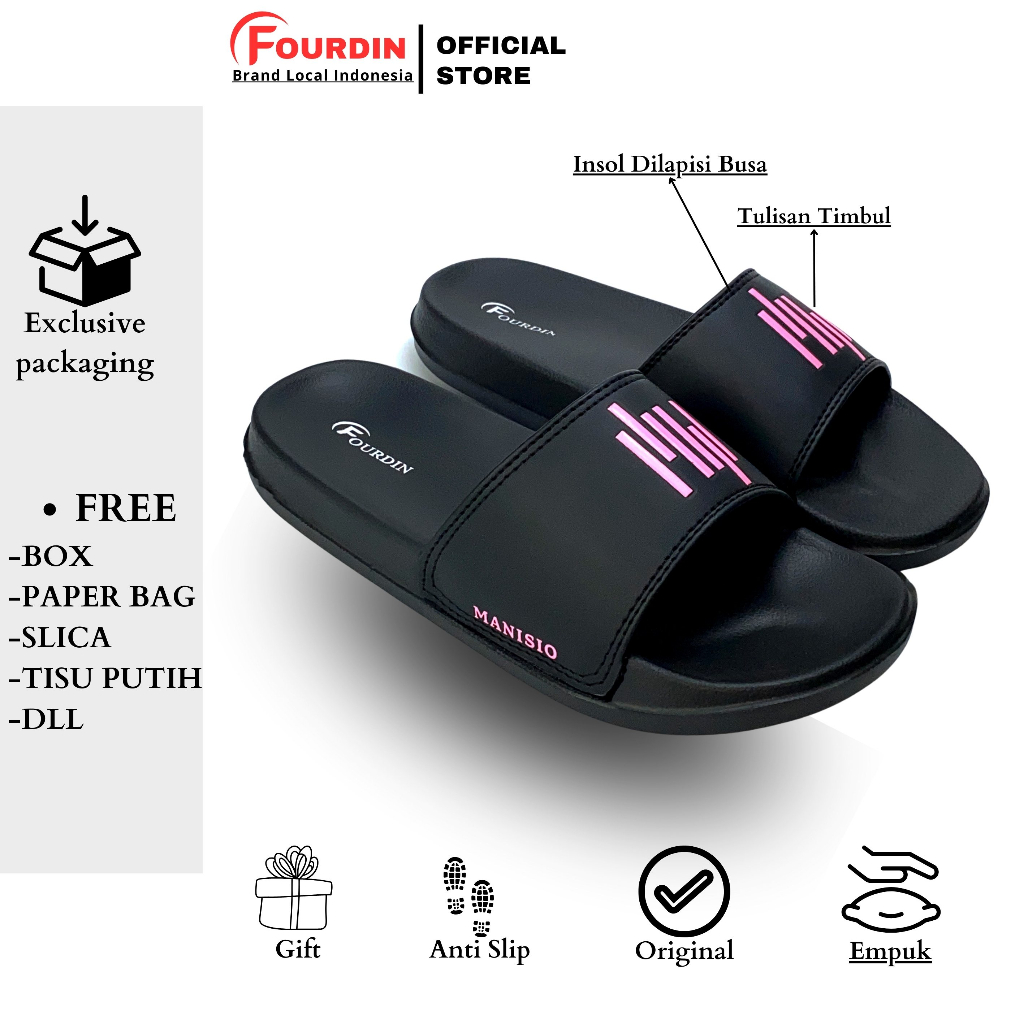 Fourdin Monroe Sandal Wanita Selop Premium