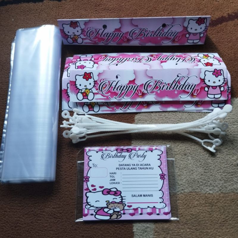 Bingkisan Snack ulang tahun/Plastik Bingkisan Ulang Tahun/Label Snack Plastik Ulang Tahun Custom