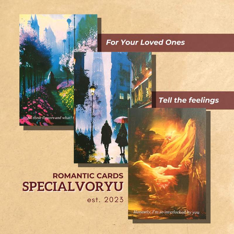 

ROMANTIC CARDS by SPECIALVORYU | Kartu | Kartu Pos/ Dekorasi | Wall Decoration Art | Thank You Card | Penpal | Custom Card