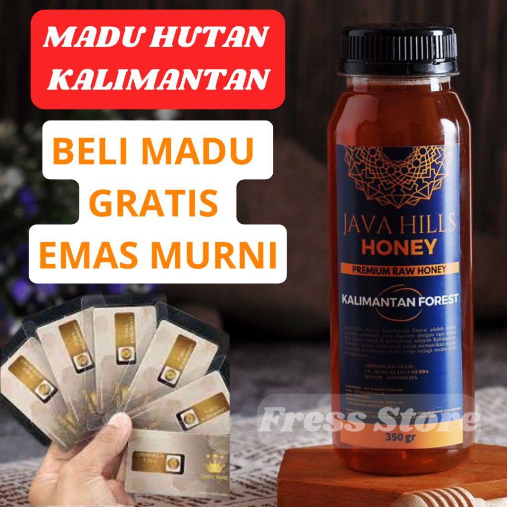

Madu asli 100% Kalimantan Forest Madu Mentah Premium Raw Honey Alami Obat Herbal 650 Gram
