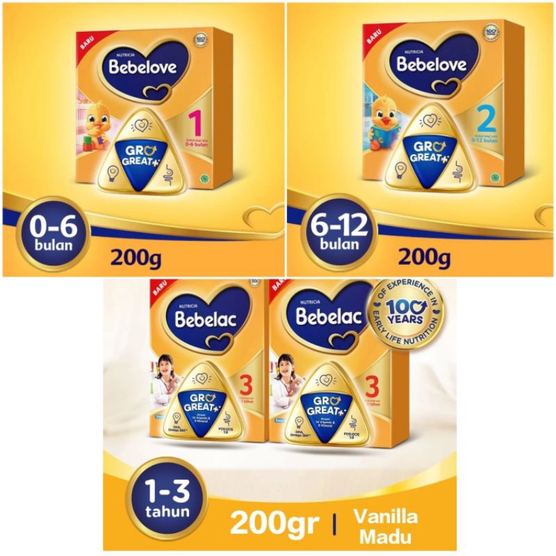 Bebelove 1 200gr / Bebelove 2 200gr / Bebelac 3 Madu/Vanila 200gr