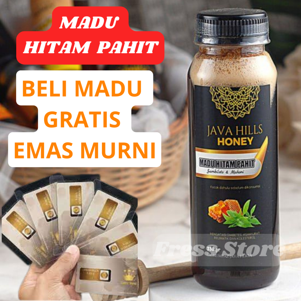 

Madu Hitam pahit Herbal Javahills java hills honey 330gr
