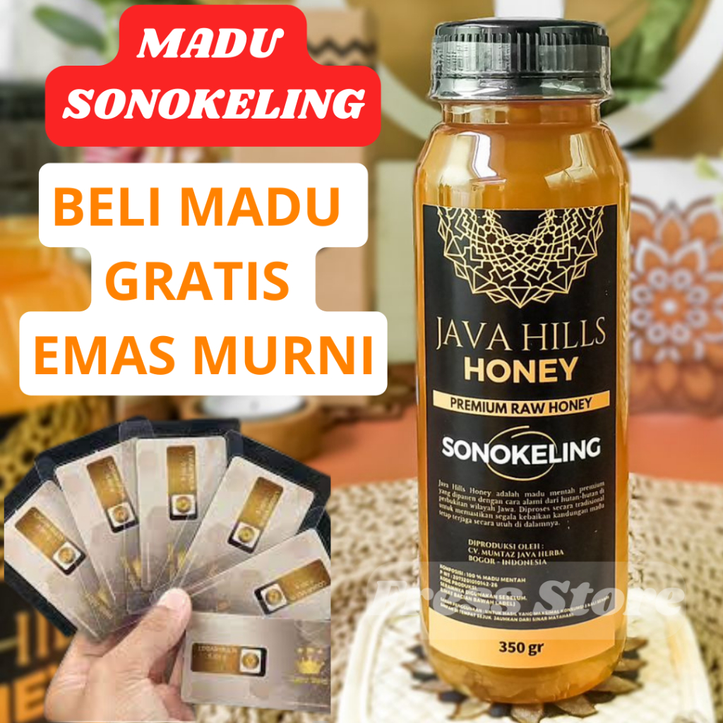 

Madu Sono Keling Premium Raw Honey Madu Murni 350 gram javahills honey