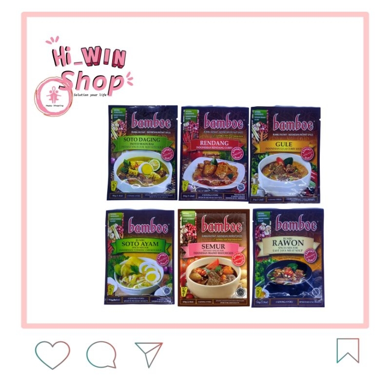 

Bumbu Bamboe Instan Sachet Soto Ayam Soto Daging Rawon Semur Gule Bumbu Masak Instan Bumbu Instan Bumbu Bamboo