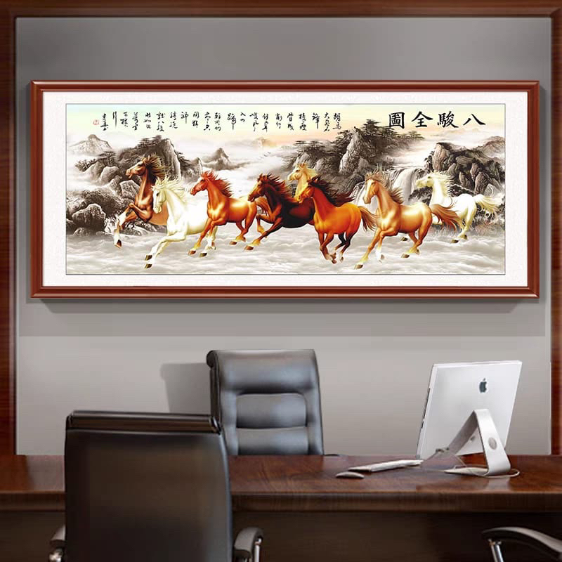 LUKISAN DINDING KUDA PORCELAIN 5D DIAMOND