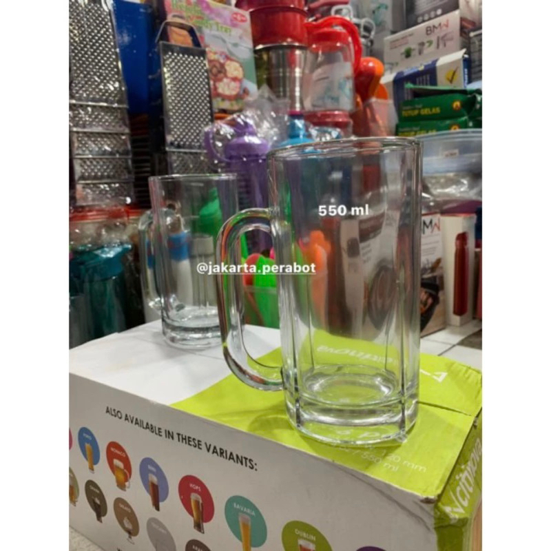 Citinova Gelas Kaca Jumbo Besar 550 Ml / Gelas Beer / Gelas Es
