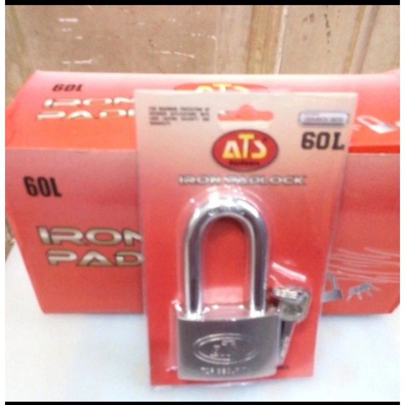 GEMBOK PINTU ATS 60MM PANJANG/ GEMBOK PAGAR ATS  60MM LEHER PANJANG