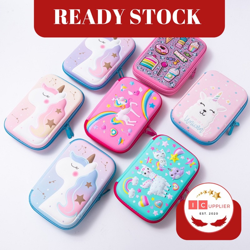 

Kotak Pensil Anak Tempat pensil 3D Timbul Hardcase astronot unicorn import kado ultah anak perempuan