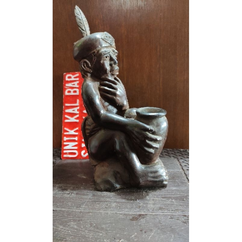 PATUNG PANTAK DAYAK KALIMANTAN ASLI / PATUNG MODEL BORNEO KALIMANTAN