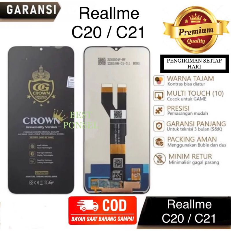 Lcd Touchscreen Realme C20 / C21 Fullset ORIGINAL QUALITY