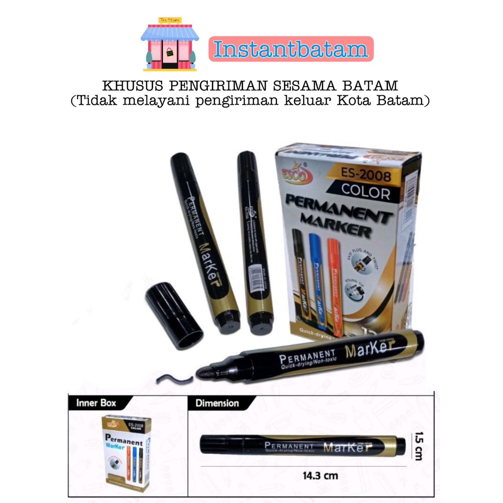 

170 Spidol Aowa 700 Permanent Import / Spidol Warna Marker
