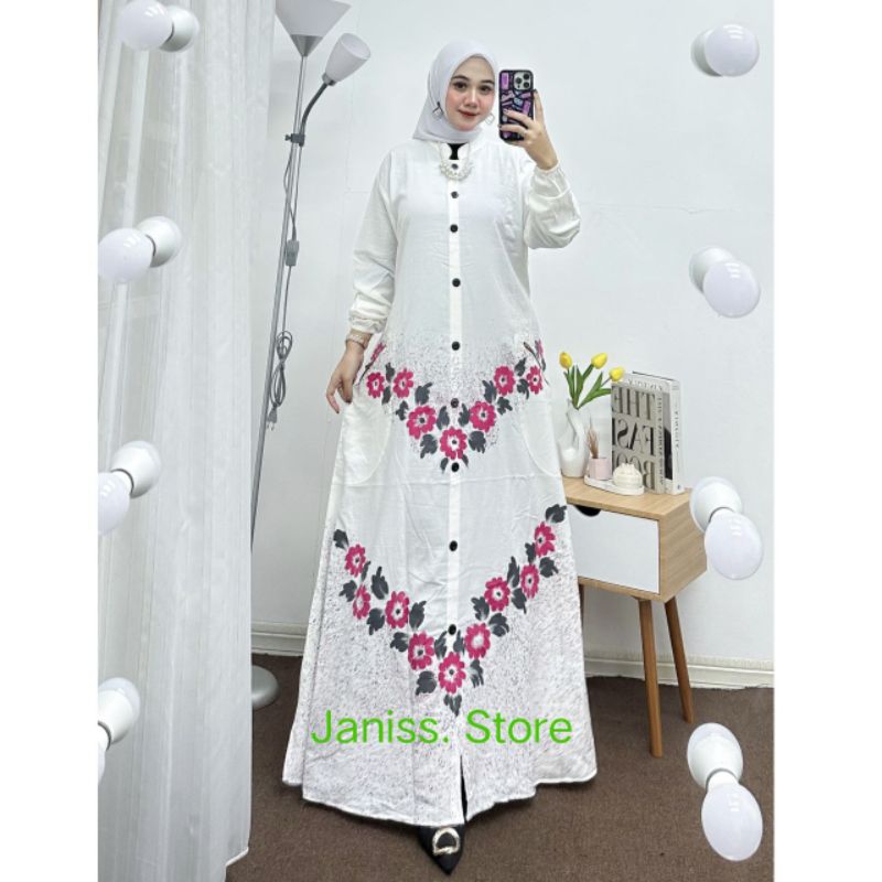 Gamis Twill Rayon Jumbo Ld 130cm Gamis Busui Friendly