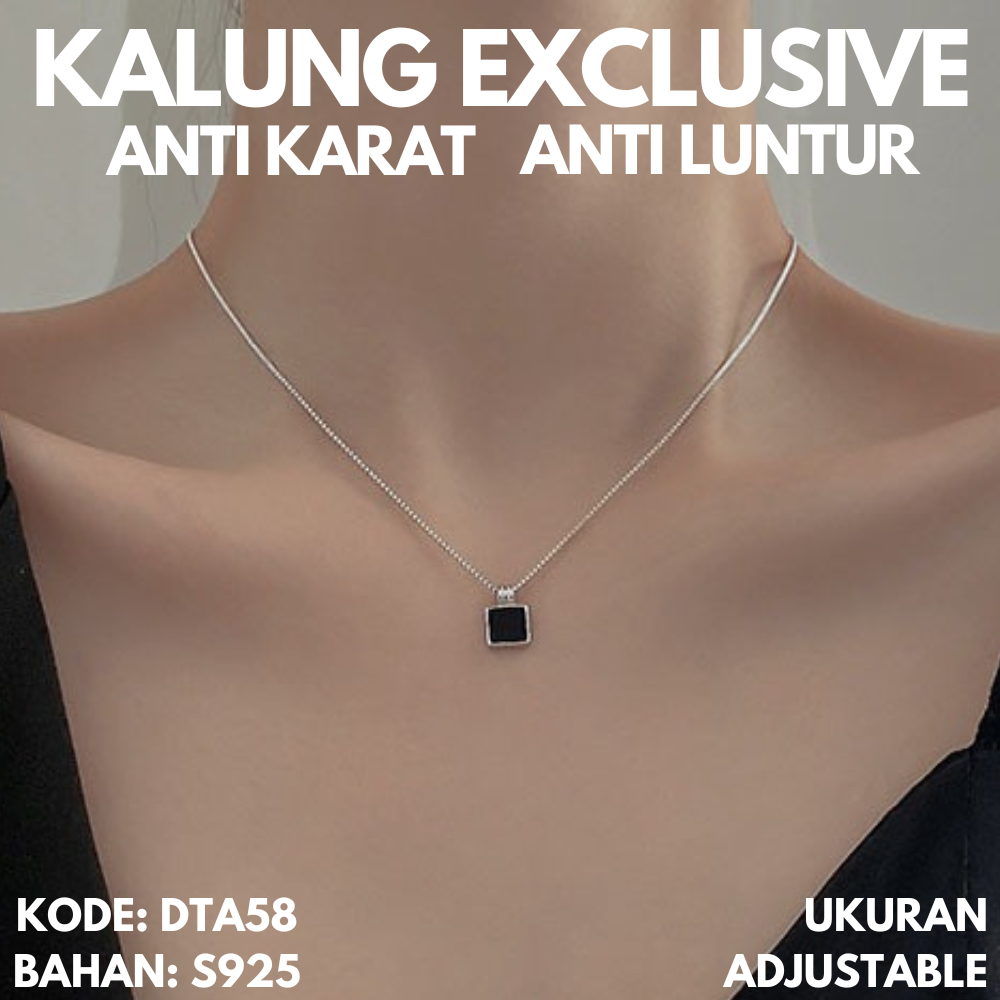 perhiasan kalung gelang cincin anting titanium pria wanita korea asli anti karat anti luntur Kalung 