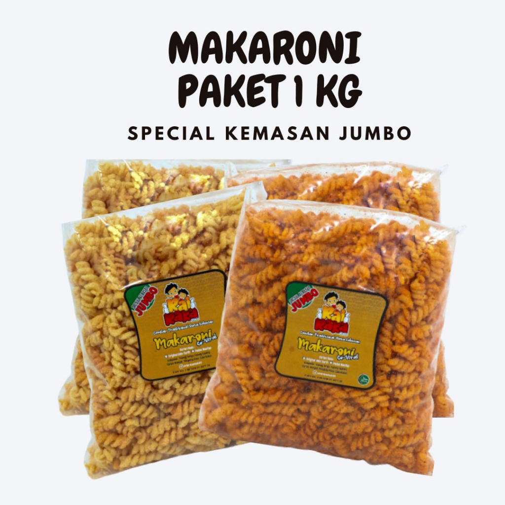 

MAKARONI SPIRAL RAIRAKA 1KG, Enak Kriuk Pedas Gurih Bikin Nagih !!!