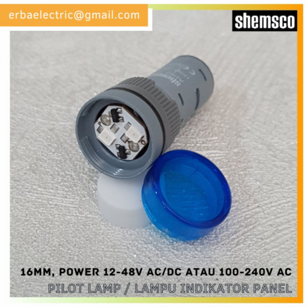 Pilot Lamp BLUE 16mm 12-48v Indicator Lamp 12v 24v 48v PLAD Limited